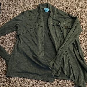 Green juniors cardigan
